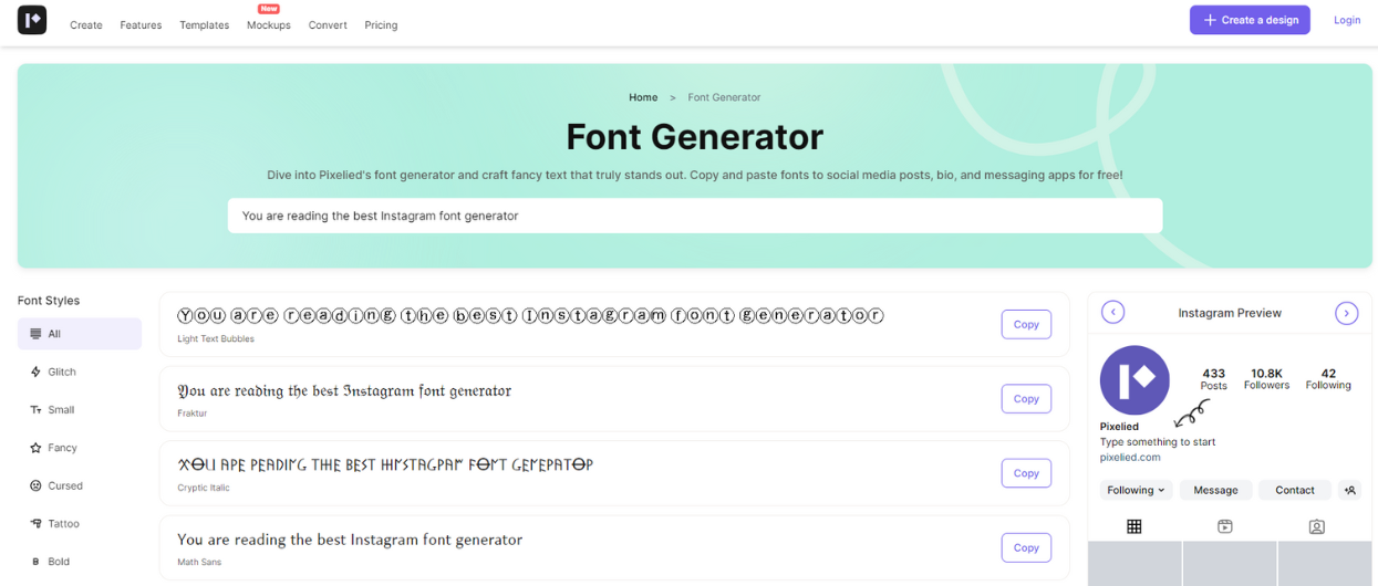 Pixelied Font Generator
